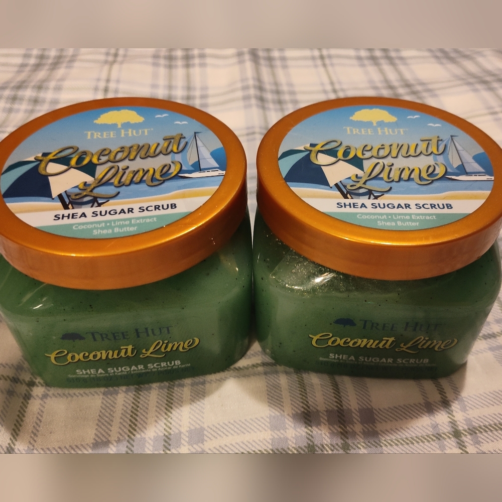 NEW! 2 Tree Hut Coconut Lime Body Scrubs (510g Ea.)